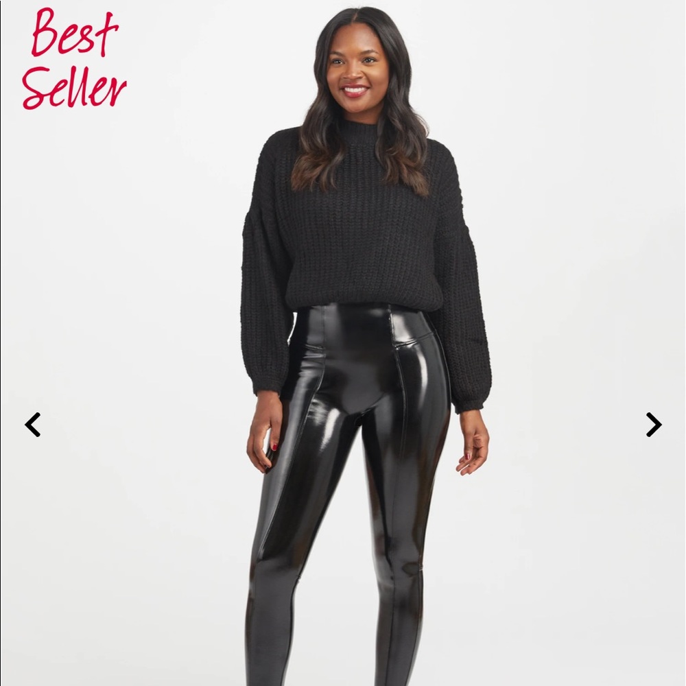 NWT SPANX Faux Patent Leather Leggings